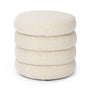 Mecca Round Storage Ottoman - Sand Boucle