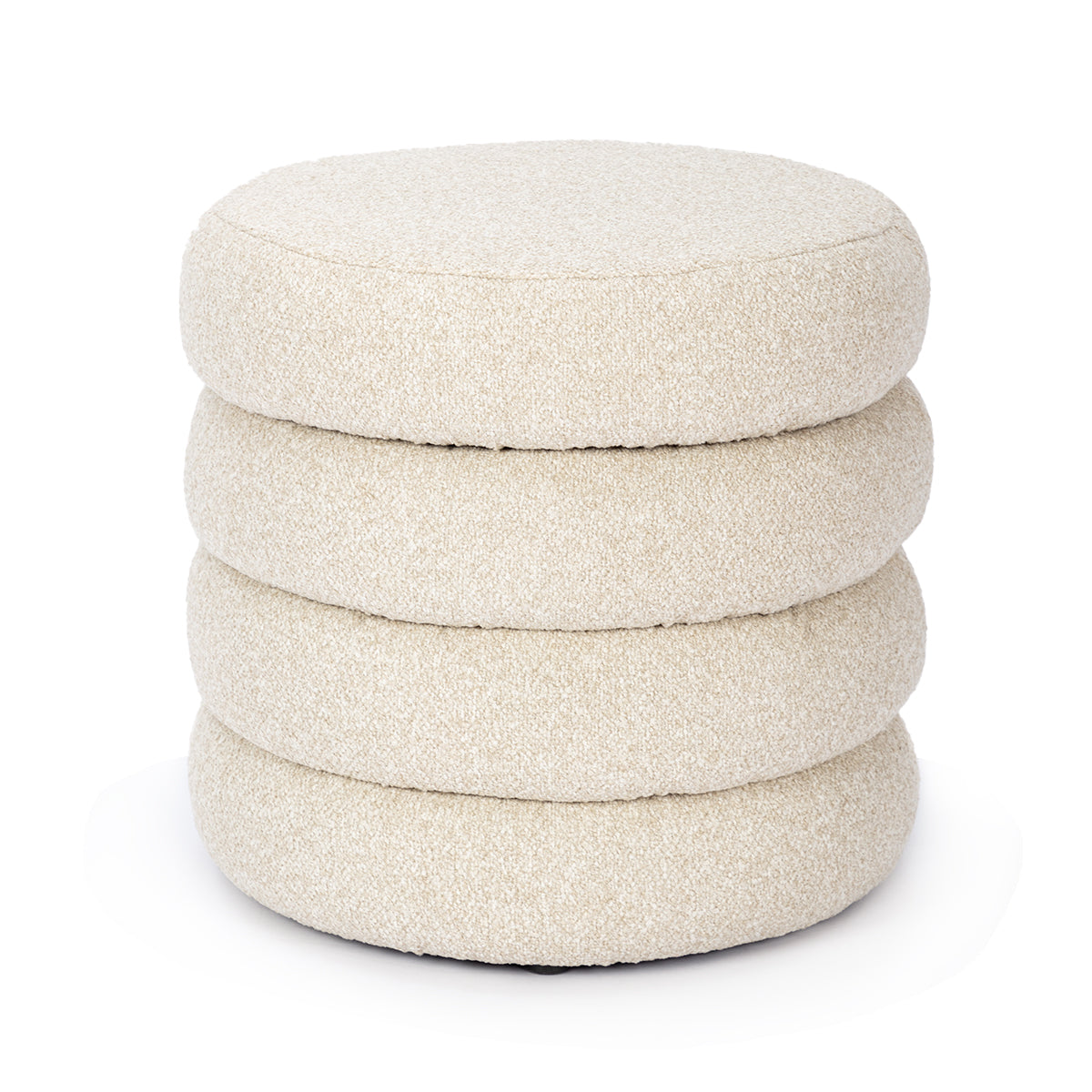 Mecca Boucle Round Storage Ottoman – Life Interiors