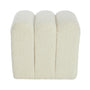 Naomi Fur Ottoman - Cream