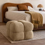 Stella Fabric Ottoman - Camel Textured Weave