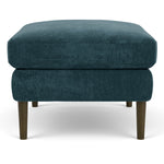 Danny Dust Blue Textured Weave / Dark Walnut