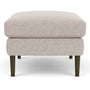 Astha Ottoman - Fabio Stone Fabric / Dark Walnut