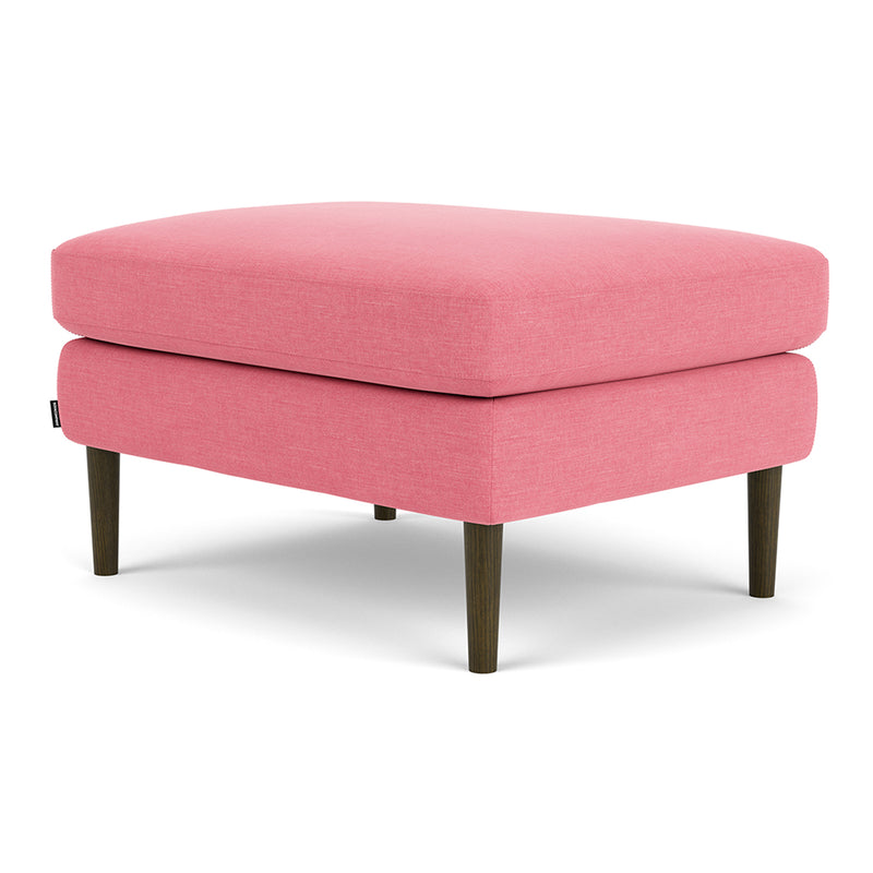 Firenze Bubblegum Fabric / Dark Walnut