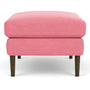 Astha Ottoman - Firenze Bubblegum Fabric / Dark Walnut