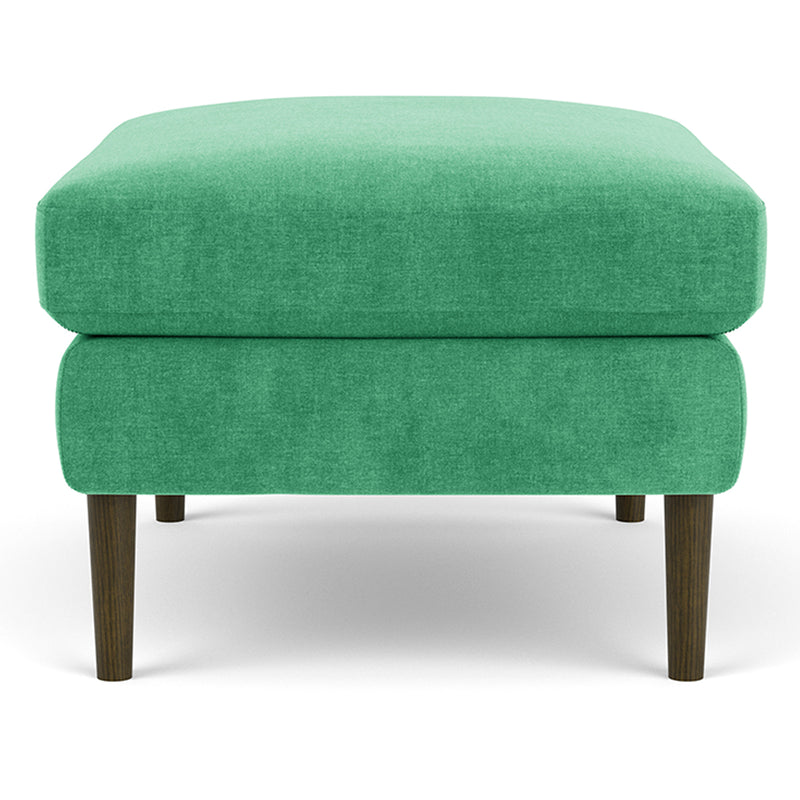 Moss Grass Green Fabric / Dark Walnut