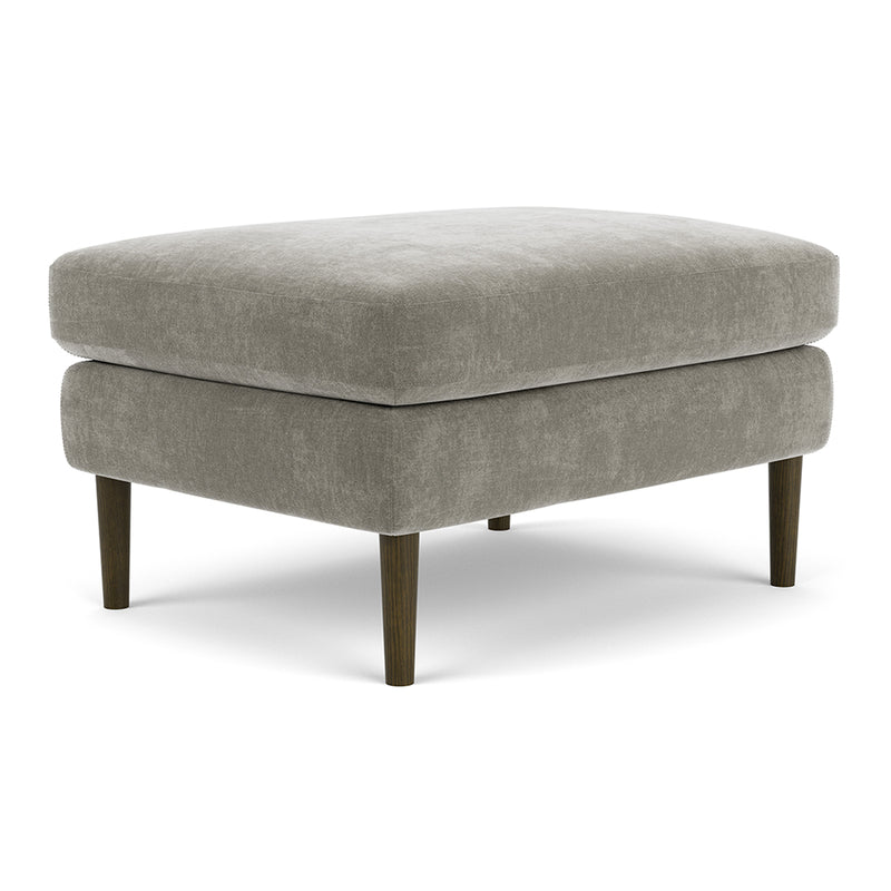 Planet Grey Green Fabric / Dark Walnut