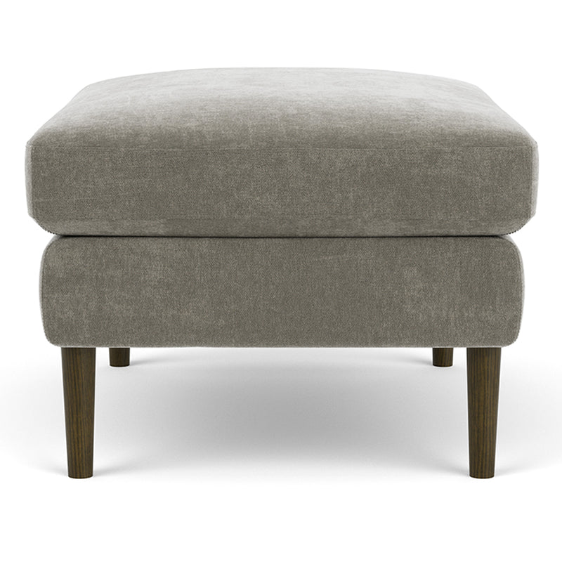 Planet Grey Green Fabric / Dark Walnut