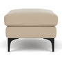 Astha Ottoman - Form Cream Fabric / Black Metal