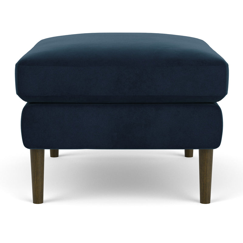 Lux Navy Velvet / Dark Walnut