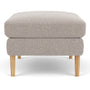 Astha Ottoman - Agnes Brown Textured Weave / Oak