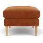 Astha Ottoman - Moss Rust Fabric / Oak