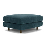 Danny Dust Blue Textured Weave / Dark Walnut