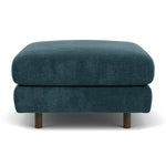 Danny Dust Blue Textured Weave / Dark Walnut
