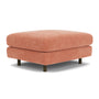 Dylan Ottoman - Danny Dusty Rose Textured Weave / Dark Walnut
