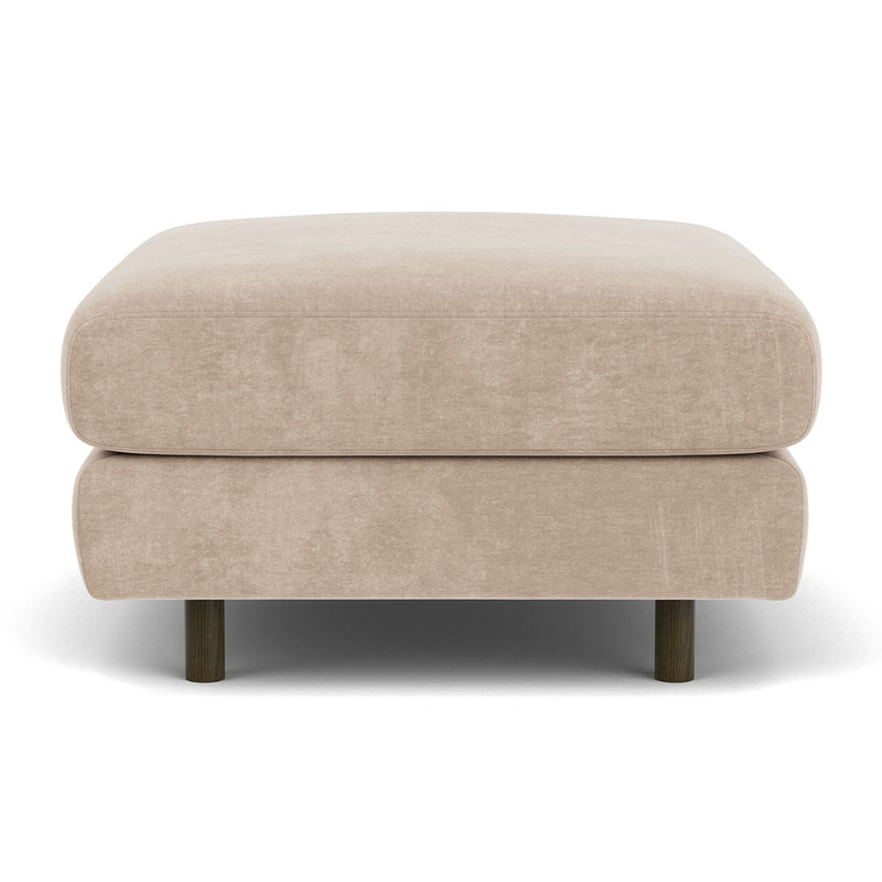 Danny Cream Textured Weave / Dark Walnut