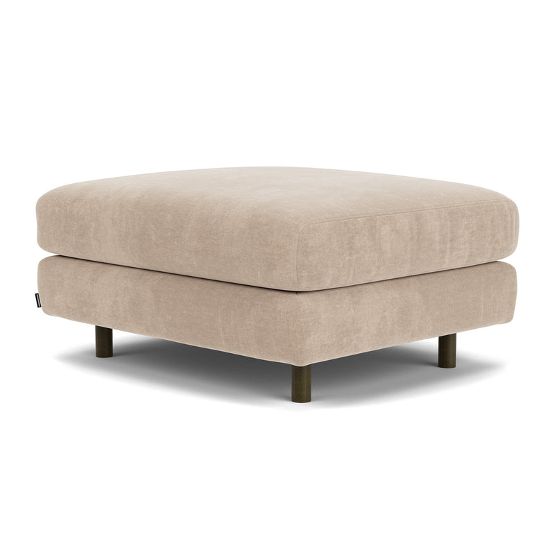 Danny Cream Textured Weave / Dark Walnut