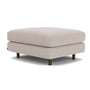 Dylan Ottoman - Fabio Stone Fabric / Dark Walnut