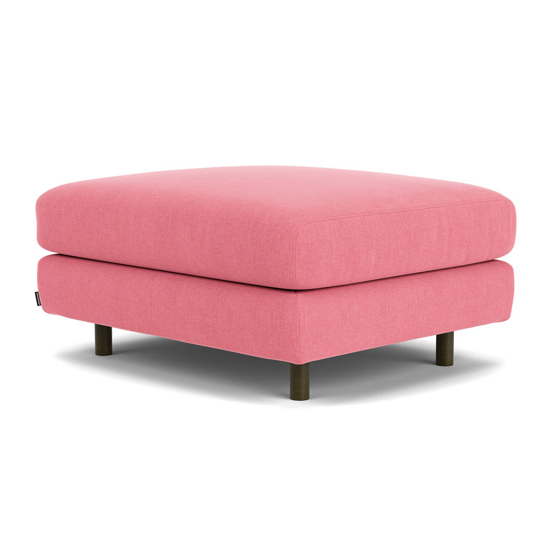 Firenze Bubblegum Fabric / Dark Walnut