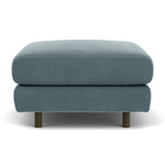Forest Dust Blue Fabric / Dark Walnut