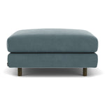 Forest Dust Blue Fabric / Dark Walnut