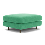 Moss Grass Green Fabric / Dark Walnut