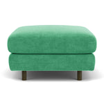 Moss Grass Green Fabric / Dark Walnut
