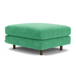 Moss Grass Green Fabric / Dark Walnut