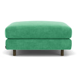 Moss Grass Green Fabric / Dark Walnut