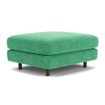 Moss Grass Green Fabric / Dark Walnut