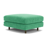 Moss Grass Green Fabric / Dark Walnut