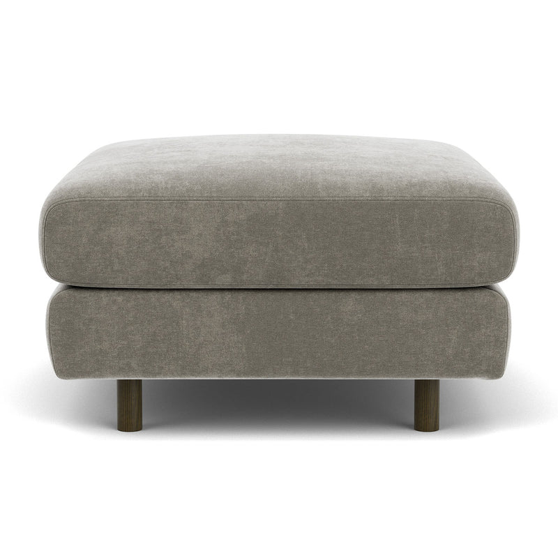 Planet Grey Green Fabric / Dark Walnut