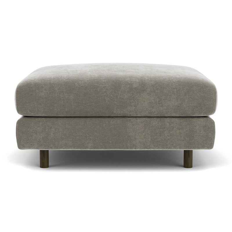 Planet Grey Green Fabric / Dark Walnut