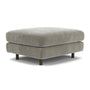 Dylan Ottoman - Planet Grey Green Fabric / Dark Walnut