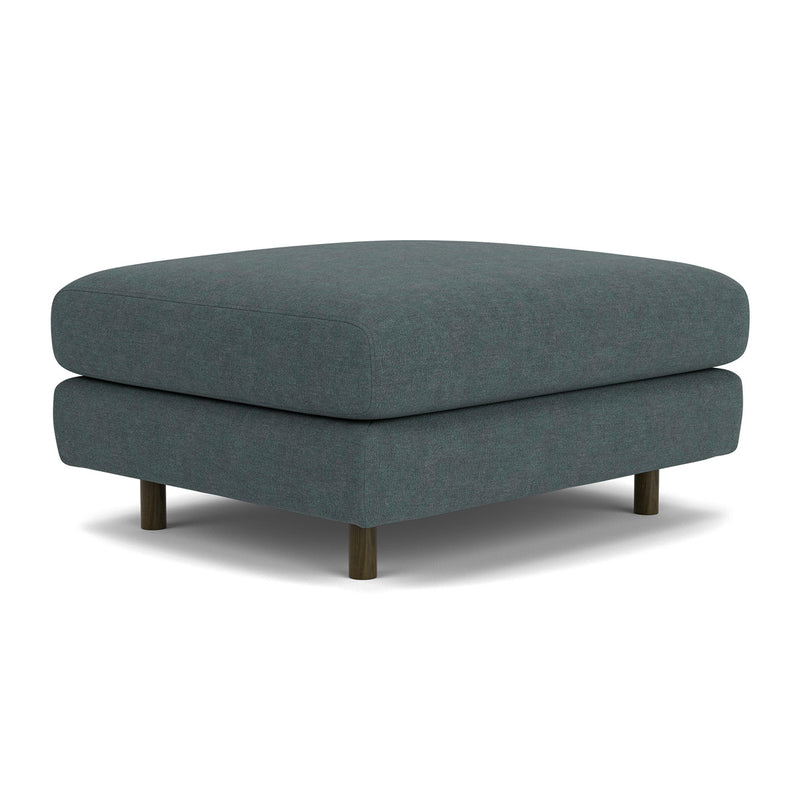 Form Blue Grey Fabric / Dark Walnut