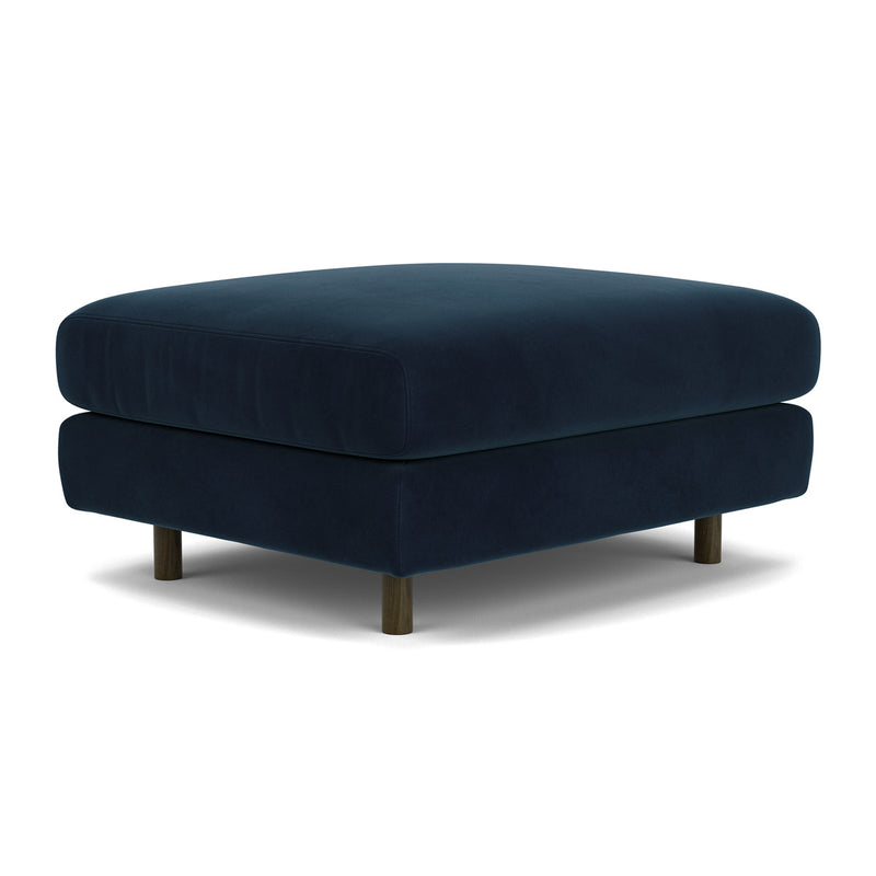 Lux Navy Velvet / Dark Walnut