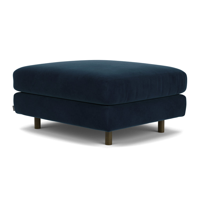 Lux Navy Velvet / Dark Walnut