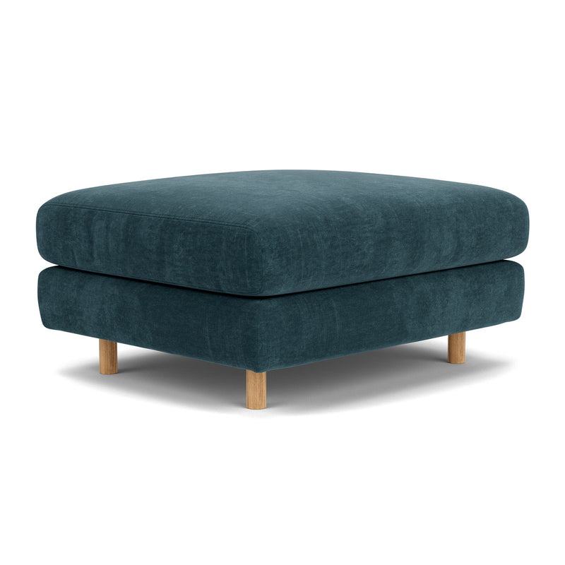 Danny Dust Blue Textured Weave / Oak