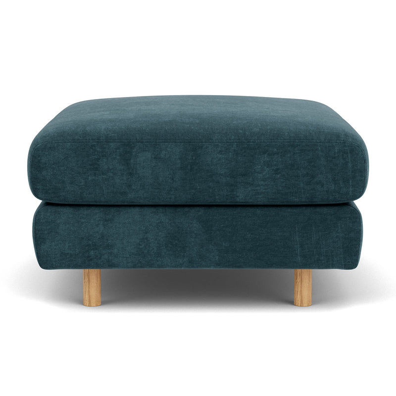 Danny Dust Blue Textured Weave / Oak