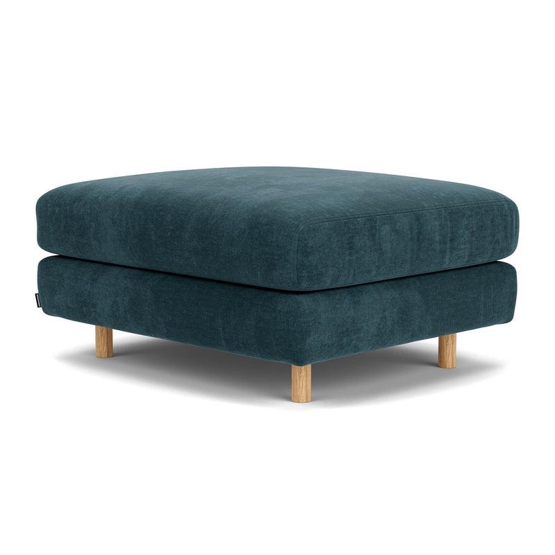 Danny Dust Blue Textured Weave / Oak