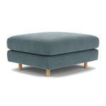 Forest Dust Blue Fabric / Oak