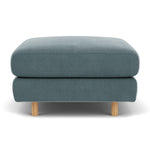 Forest Dust Blue Fabric / Oak
