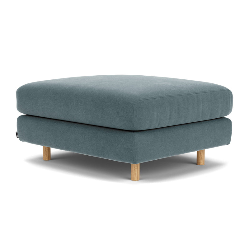 Forest Dust Blue Fabric / Oak