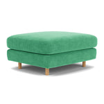 Moss Grass Green Fabric / Oak