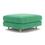 Dylan Ottoman - Moss Grass Green Fabric / Oak