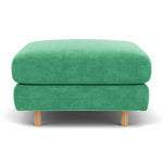 Moss Grass Green Fabric / Oak