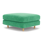 Moss Grass Green Fabric / Oak