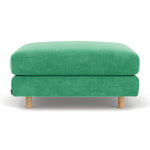 Moss Grass Green Fabric / Oak