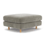 Dylan Ottoman - Planet Grey Green Fabric / Oak