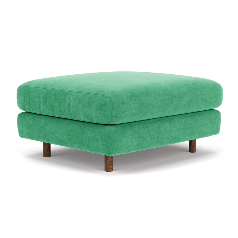 Moss Grass Green Fabric / Walnut Natural