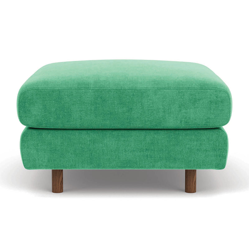 Moss Grass Green Fabric / Walnut Natural